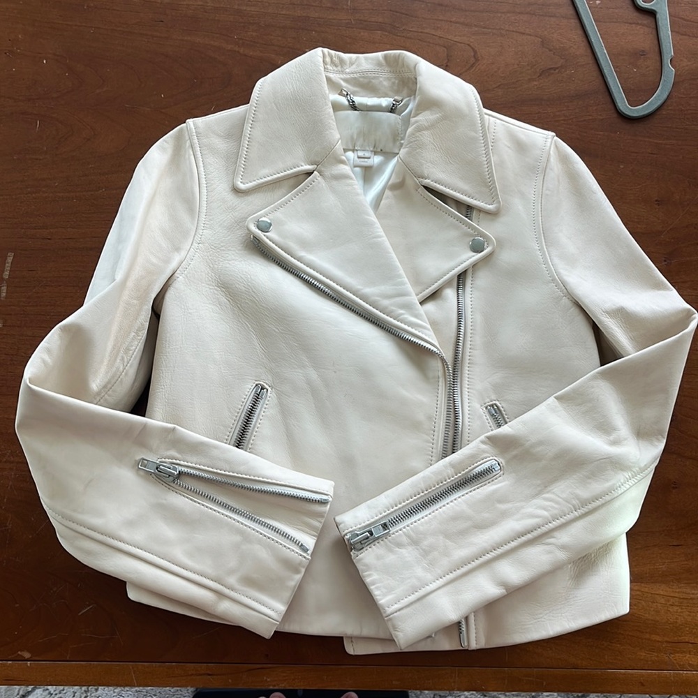 Leather jacket/coat j.crew COLLECTION